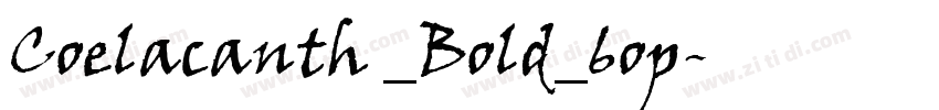 Coelacanth _Bold_6op字体转换